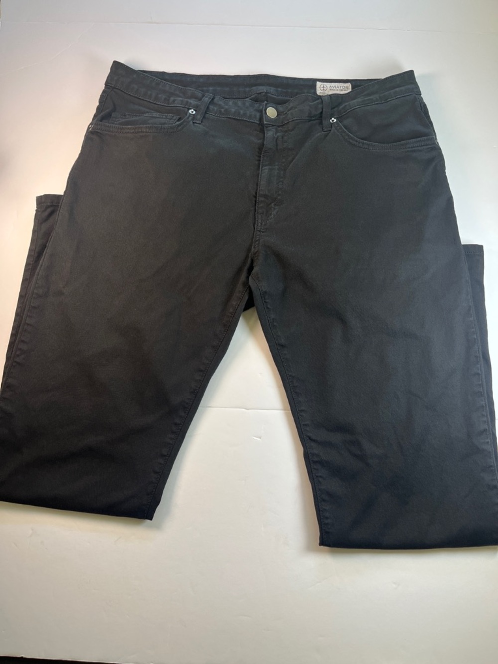 Aviator Made in USA Men's Black Jeans - Classic Straight Fit Sz 38x31